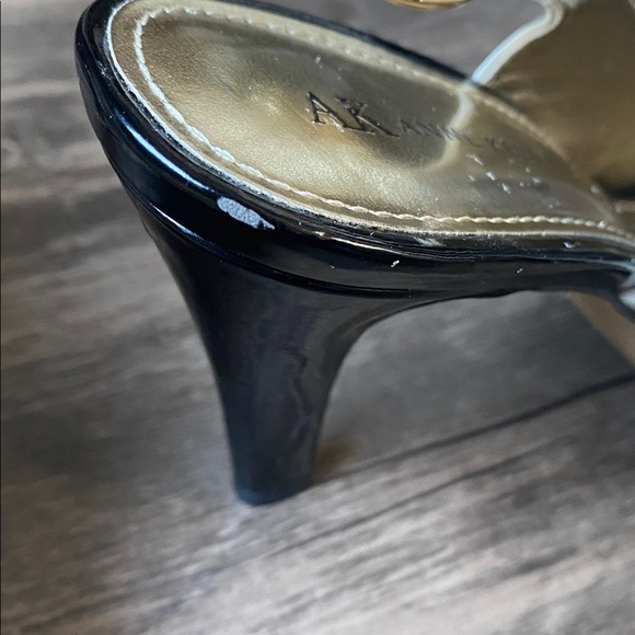 Anne Klein Women’s Black & Cream Slingback Heels Size 6.5 - Picture 15 of 15